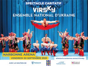 le ballet national ukrainien Virsky, invité par Narbonne Ukraine fait vibrer les cœurs. Dans un show au rythme étourdissant, ces danseurs exceptionnels célèbrent l'Ukraine